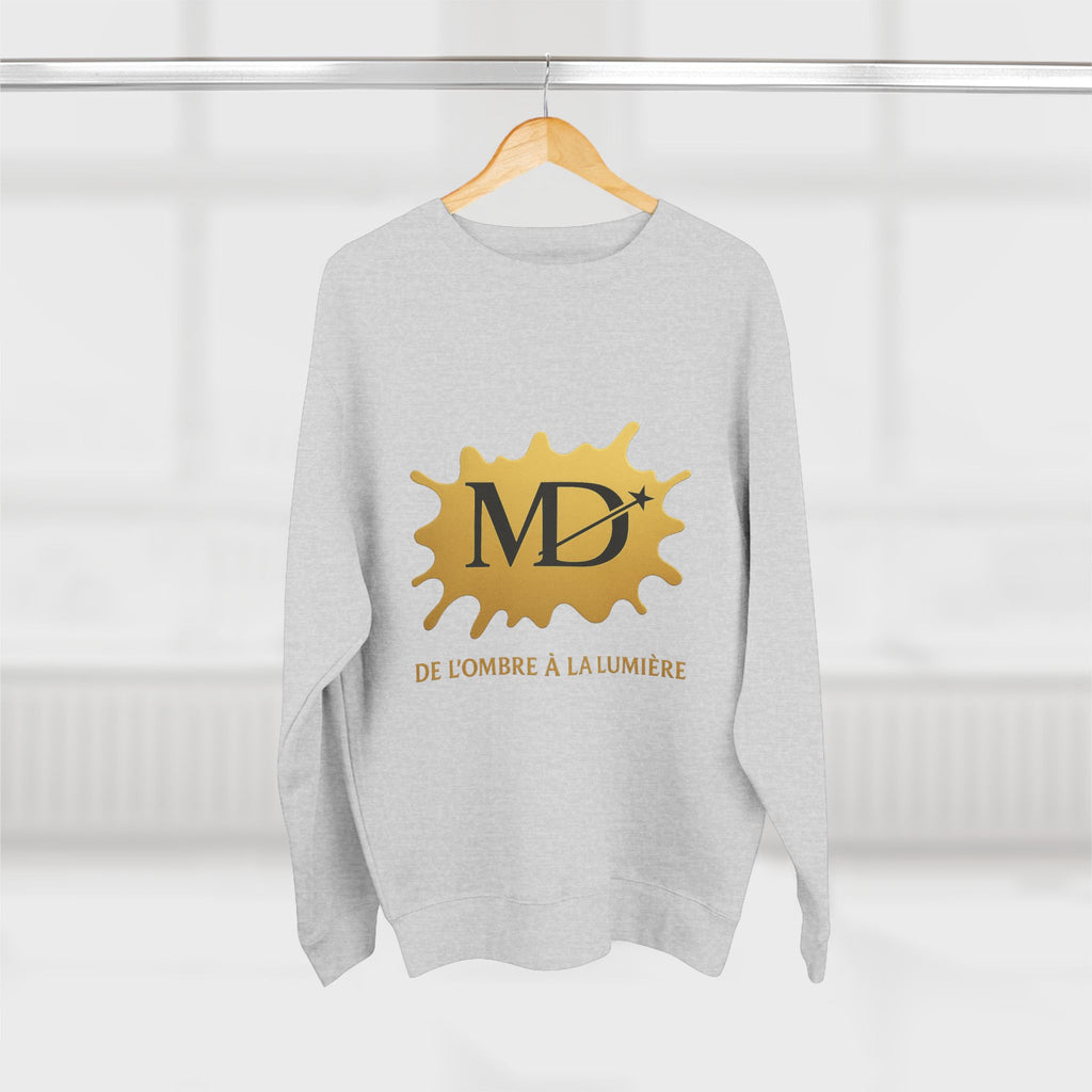Gold MD Logo Crewneck Sweatshirt — "De l'Ombre à la Lumière"