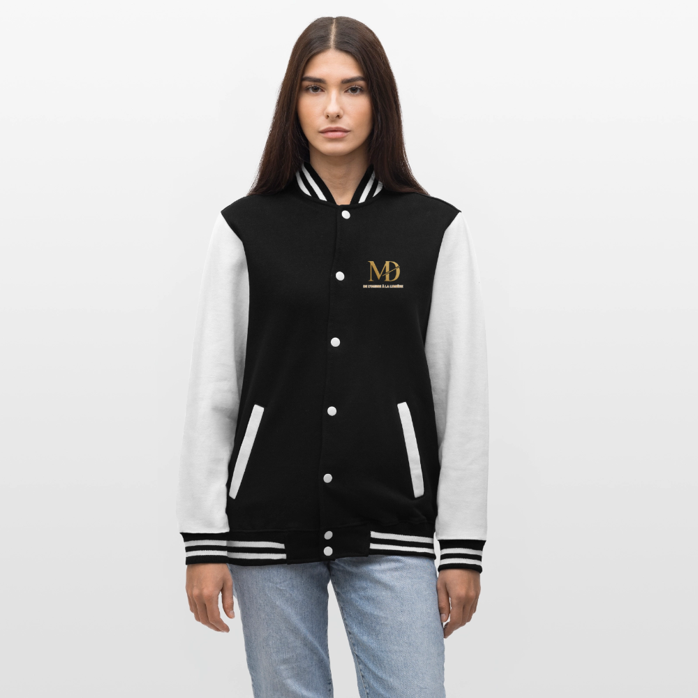 College Sweat Jacket - black/white