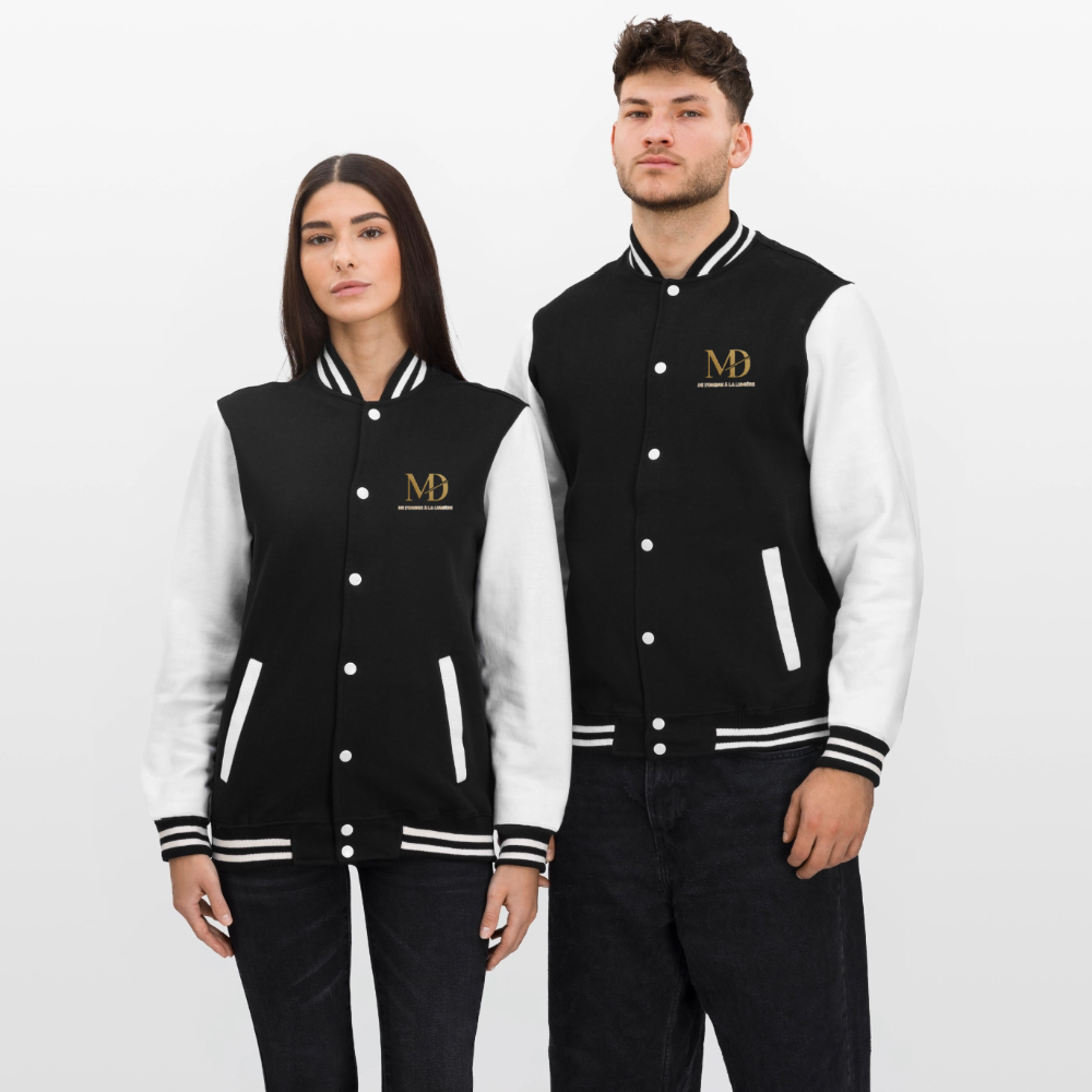 College Sweat Jacket - black/white