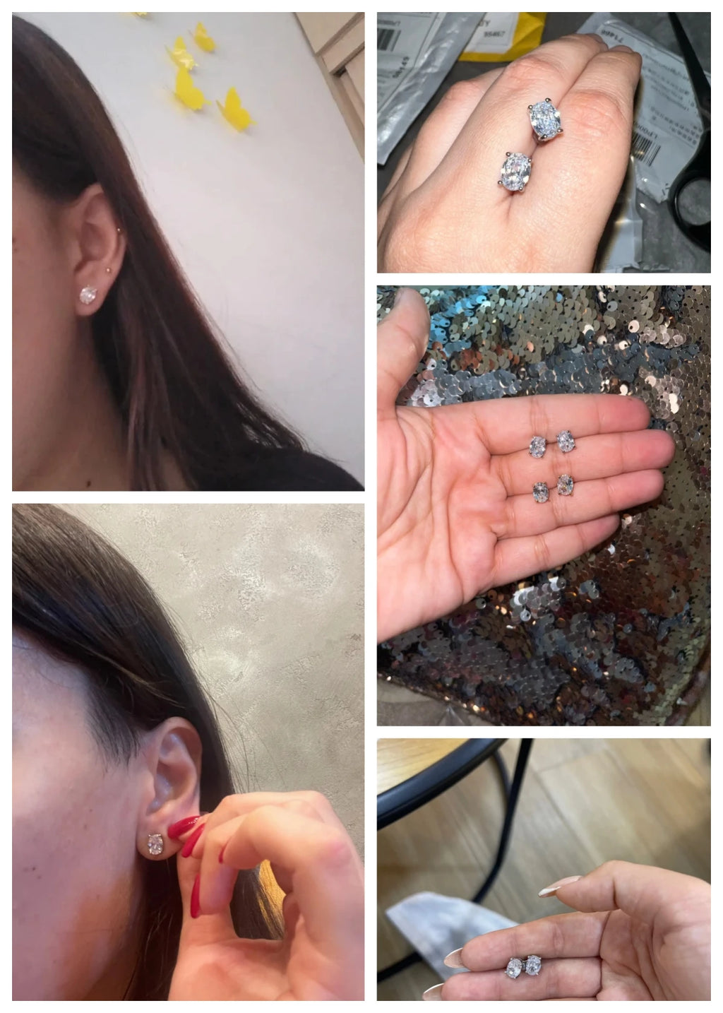 CAOSHI Simple Shiny Oval-shaped CZ Earrings for Female Graceful Lady Versatile Accessories Classical Elegance Women's Jewelry