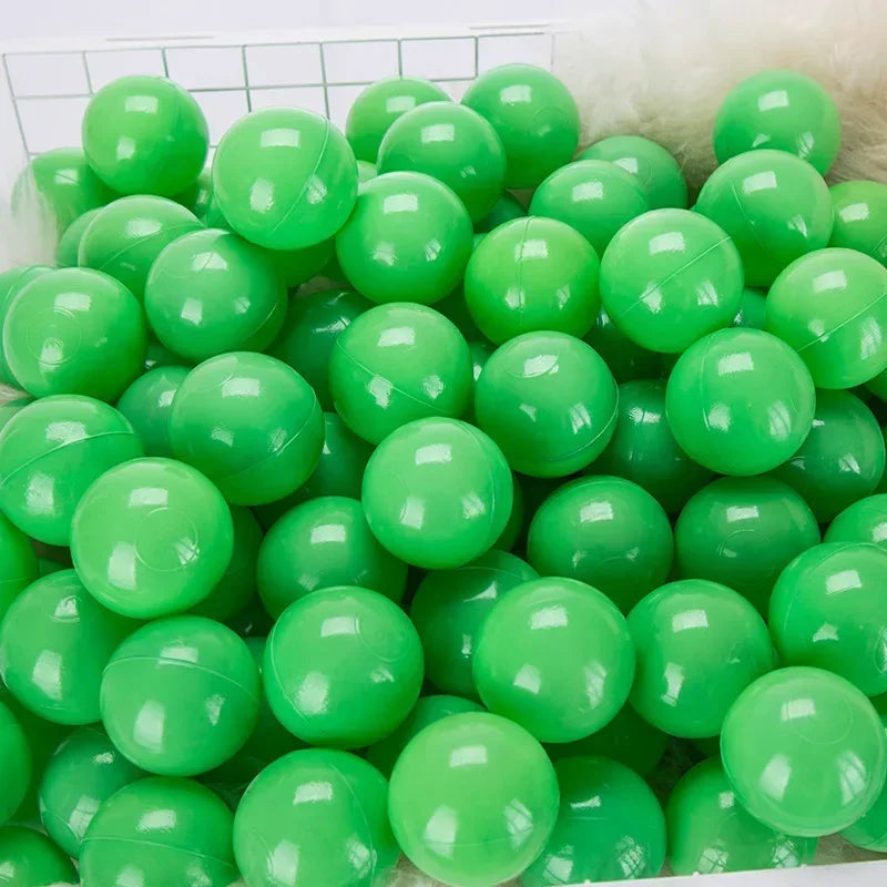 50Pcs Colors Baby Plastic Balls Water Pool Ocean Wave Ball Kids Swim Pit With Basketball Hoop Play House Outdoor Tents Toy Props