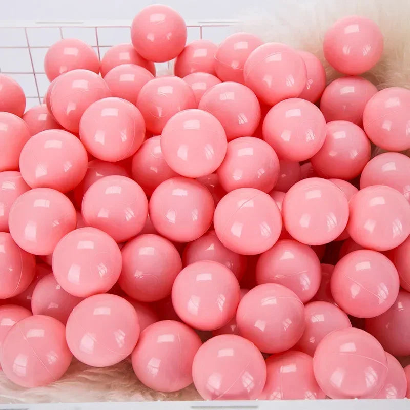 50Pcs Colors Baby Plastic Balls Water Pool Ocean Wave Ball Kids Swim Pit With Basketball Hoop Play House Outdoor Tents Toy Props