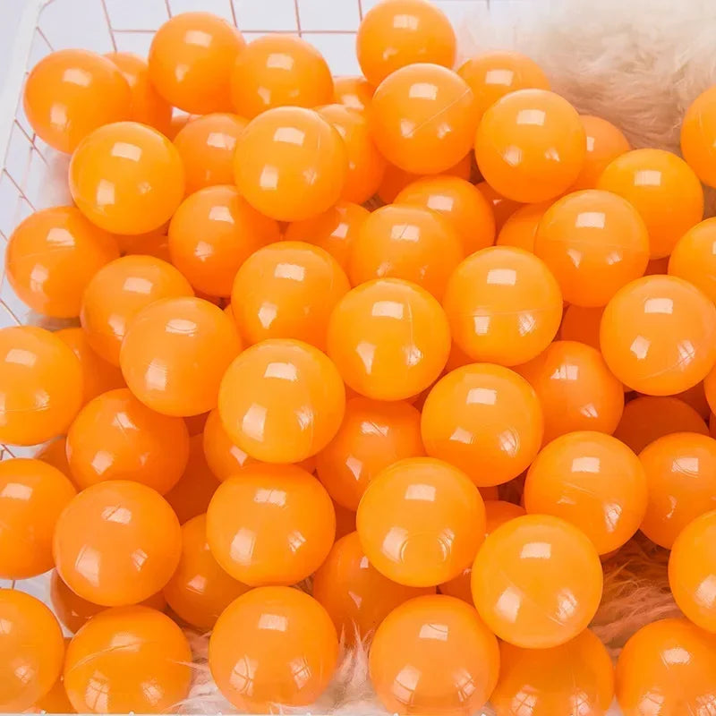 50Pcs Colors Baby Plastic Balls Water Pool Ocean Wave Ball Kids Swim Pit With Basketball Hoop Play House Outdoor Tents Toy Props