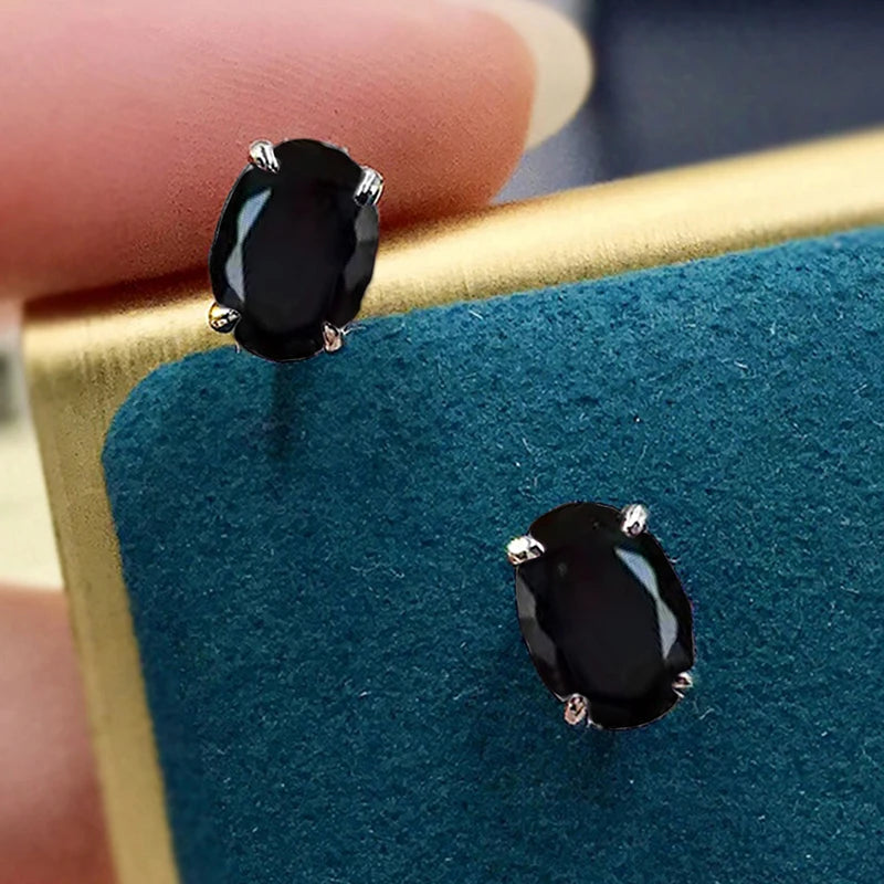 CAOSHI Simple Shiny Oval-shaped CZ Earrings for Female Graceful Lady Versatile Accessories Classical Elegance Women's Jewelry