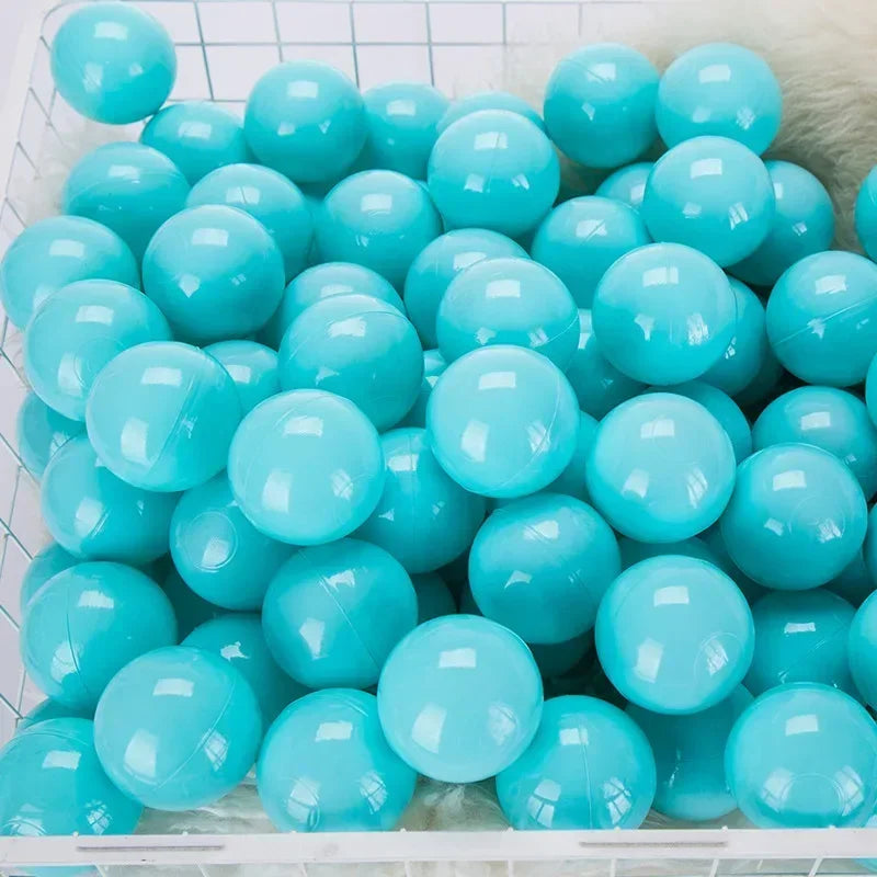 50Pcs Colors Baby Plastic Balls Water Pool Ocean Wave Ball Kids Swim Pit With Basketball Hoop Play House Outdoor Tents Toy Props