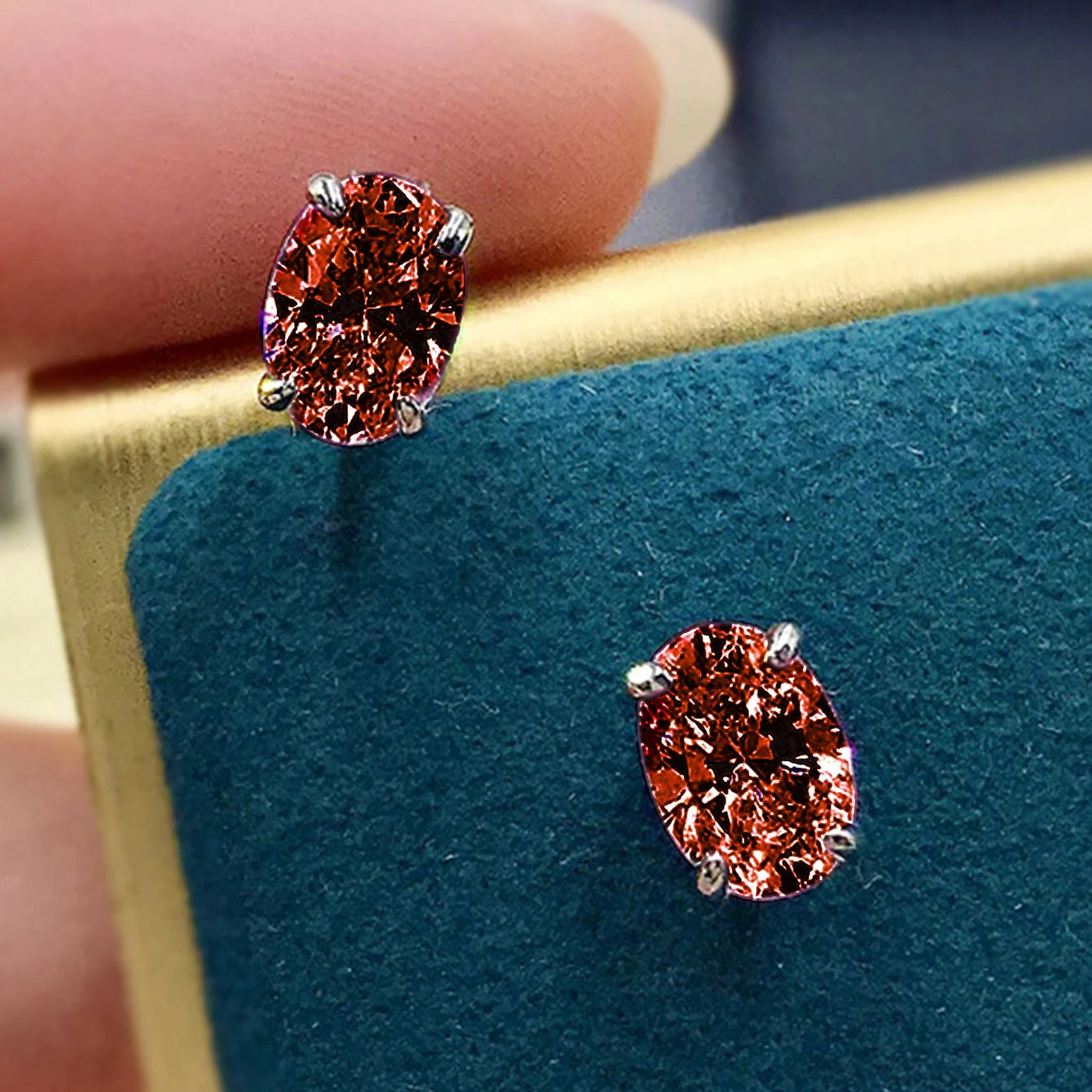 CAOSHI Simple Shiny Oval-shaped CZ Earrings for Female Graceful Lady Versatile Accessories Classical Elegance Women's Jewelry